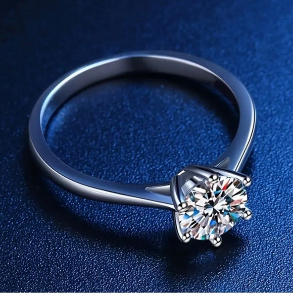 Certified 3ct. Moissanite Ring Size 7